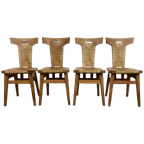 5 Arts & Crafts Stoelen W. Kuyper Jaren'20 Brutalistisch thumbnail 1