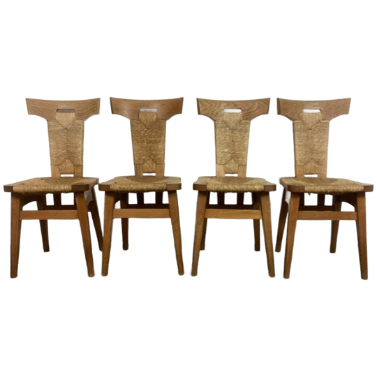 5 Arts & Crafts Stoelen W. Kuyper Jaren'20 Brutalistisch 1