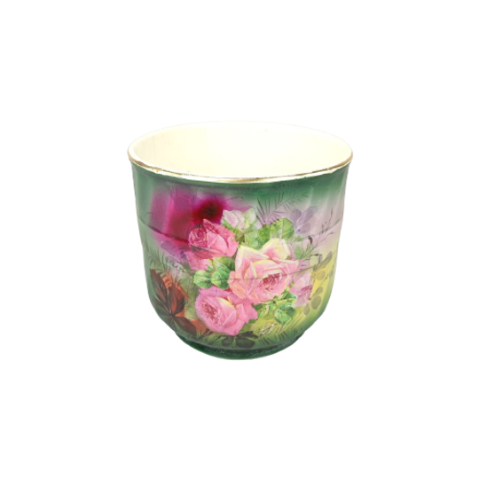Vintage Bloempot Met Bloemen 1
