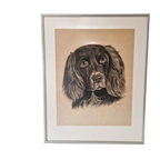 Potlood Tekening In Lijst Jaren 50 Schilderij Gesigneerd thumbnail 1