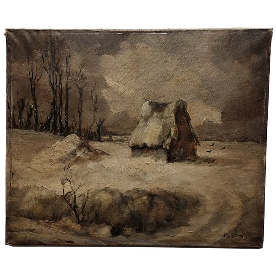 Winterlandschap Van Pie Schmitz 1904-1972. Jaren 50/60 1