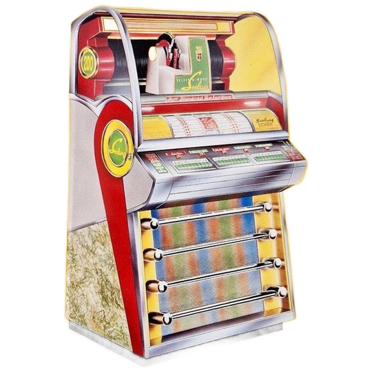Vintage Blikken Plaat Bord 1993 Seeburg Jukebox 1
