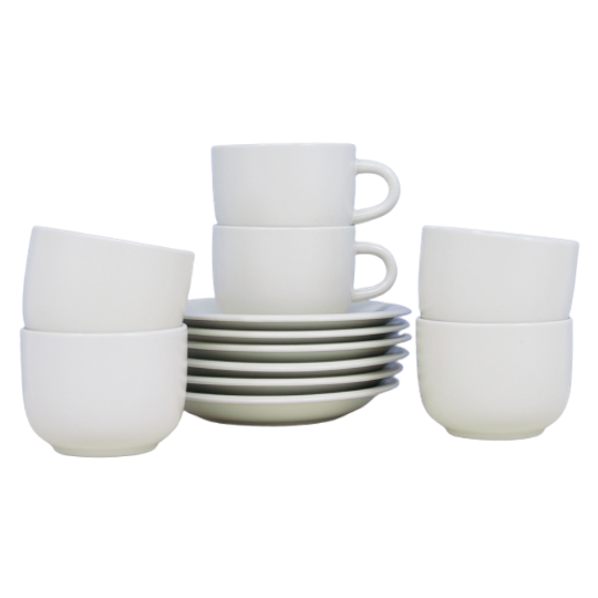 Set X6 Beige Matte Koffiekopjes 1