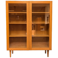Vintage Eiken Vitrinekast, Deens Design
