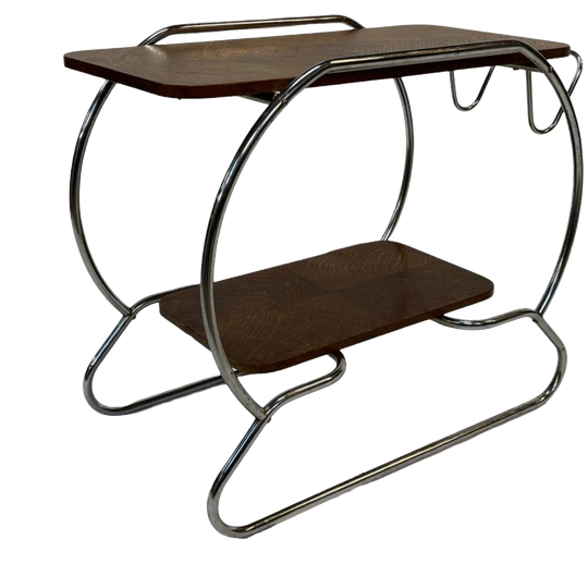 Vintage Art Deco / Bauhaus Stijl Bijzettafel Sidetable 60's 1