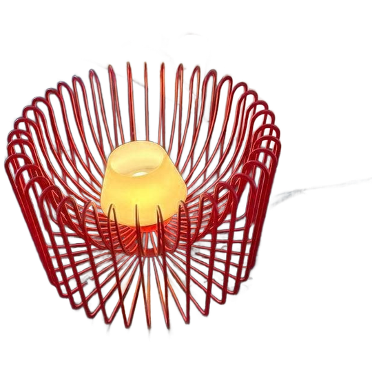 Vintage IKEA Ehlen Johansson Fruitschaal Lamp - Rood 1