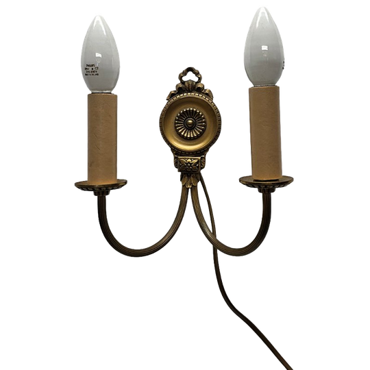Frans Klassieke Stijl Bronzen Wandlamp, Jaren 80/90 1
