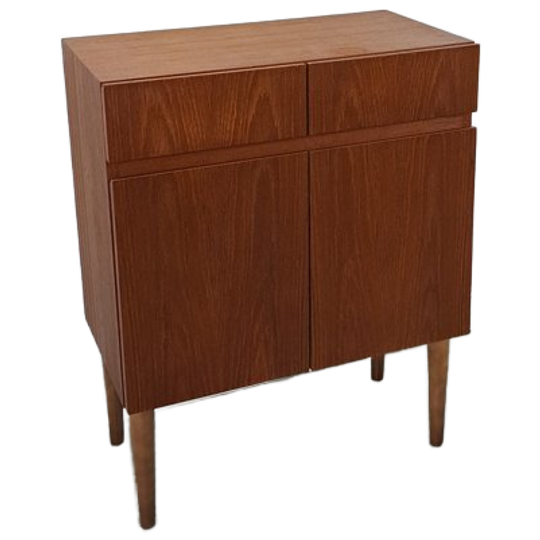 Teak Fineer Kastje Met Lades, Nr. 1 1