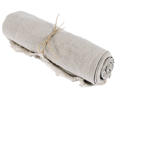 Bazar Bizar | Het Linnen Tafelkleed - Beige - 150x150 1