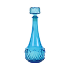 Vintage Kobalt Blauwe Karaf 0,5L Glas Made In Belgium thumbnail 1