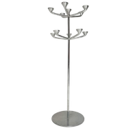 Zilverkleurige Kandelaar 100 Cm, 1980’S