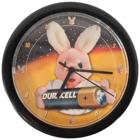Vintage Klok Duracell Wandklok Reclame Klok 1