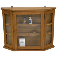 Hang Vitrinekast Hout Pronkkastje Glas