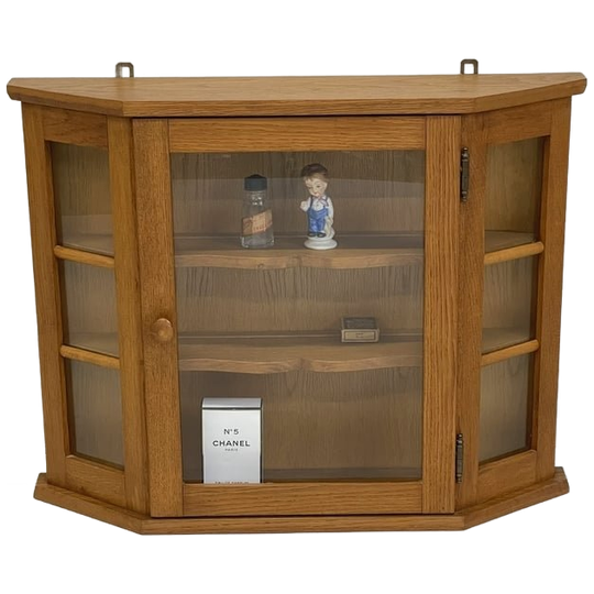 Hang Vitrinekast Hout Pronkkastje Glas 1
