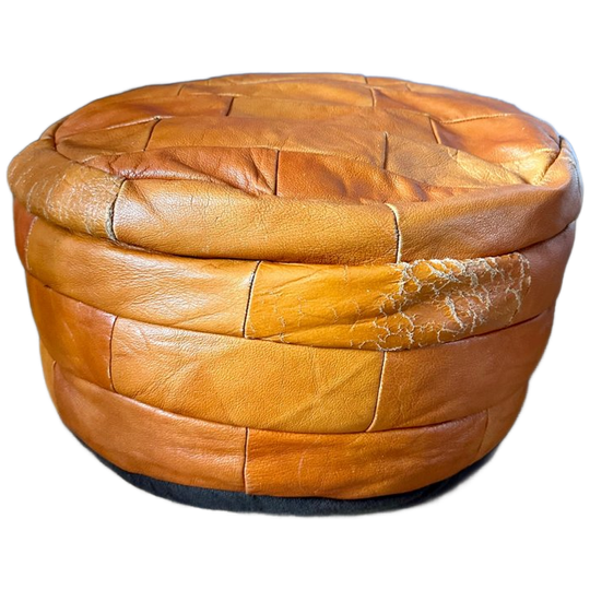Vintage (De Sede?) Leren Poef 1