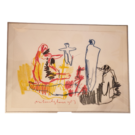 Kunstwerk Anton Heyboer Op Papier 1