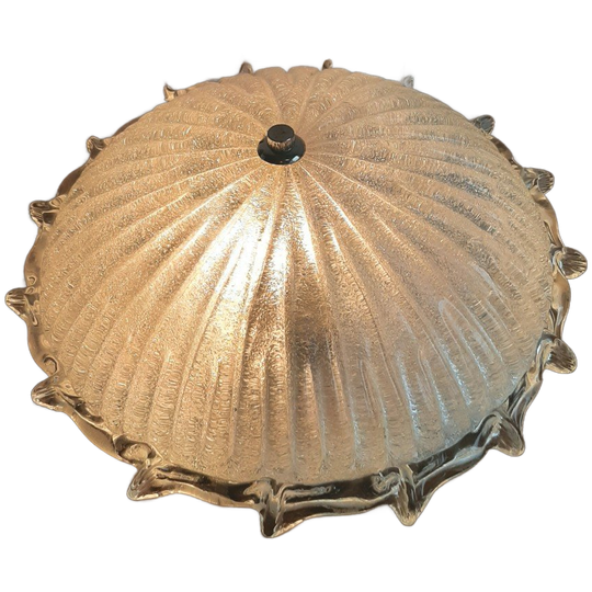 Vintage Ijsglas Plafondlamp Plaffoniere Wandlamp 1