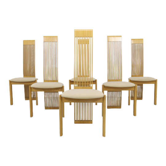 6x Postmodern Dining Chair By Pietro Constantini, 1980s 1