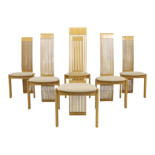 6X Postmodern Dining Chair By Pietro Constantini, 1980S