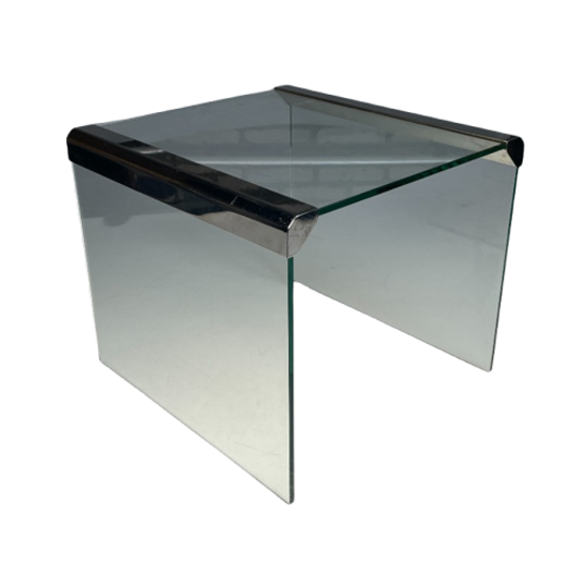 Glazen Bijzettafel, Galotti & Radice, 1970's Italië 1