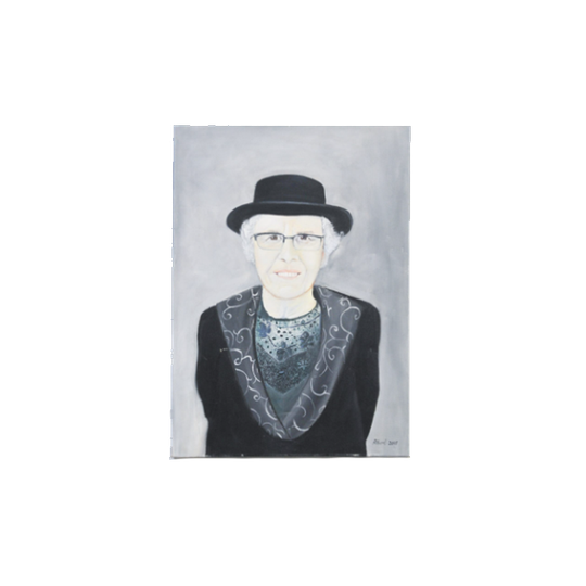 Canvas Met Geschilderde Oma 1