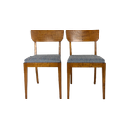 Set Van Twee Vintage Houten Eetkamerstoelen Roros thumbnail 1