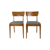 Set Van Twee Vintage Houten Eetkamerstoelen Roros