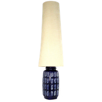 West Germany Vloerlamp Keramiek 942-45 Blauw Vintage