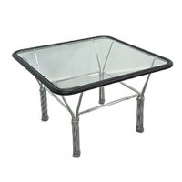 Glazen Jaren 70 Salontafel Met Chromen Onderstel