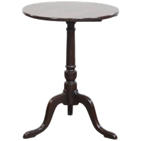 Leuke Antieke Engelse Tilttop Tafel/ Bijzettafel Uit 19e Eeuw Met Een Rond Blad