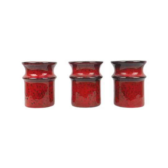 Set Van 3 Vintage Keramieken Kaarsenhouders 1