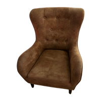 Eco Leren Fauteuil Cognac Kleur Heel Netjes