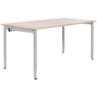 Ahrend 500 Bureau, Bladkleur Naar Keuze, 160 X 80 Cm, Aluminium Hoogte Instelbaar Onderstel