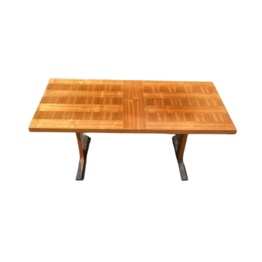 Mid Century Vintage Koffietafel Notenhout Fineer 1