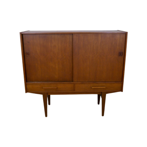 Vintage Deense Wand Kast Sideboard