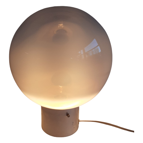 Space Age Large Spherical Glass Table Lamp