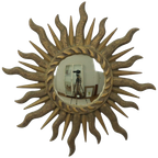 Sixties Sunburst Butler Spiegel Zonnespiegel Bol Glas Hars 43Cm thumbnail 1