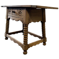 Vintage Houten Bobbin Console Tafel / Sidetable