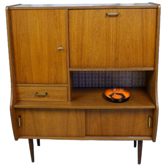 Prachtige Midcentury Retro Vintage Highboard Buffet Kastje 1
