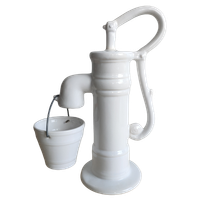 Bloempot Wit Waterpomp Met Emmer