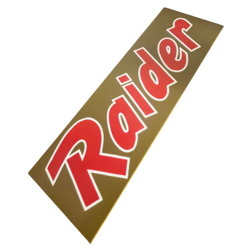 Vintage Raider Lichtbak Reclame Plaat