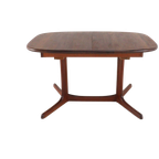 Ovalen 2x Verlengbare Eettafel Massief Teak Deens thumbnail 1