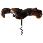 Antieke Franse Laurent Siret Kurkentrekker 12 Wortelhout Wijnstok 1920’s thumbnail 1