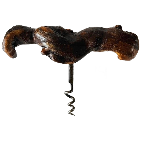 Antieke Franse Laurent Siret Kurkentrekker 12 Wortelhout Wijnstok 1920’s 1