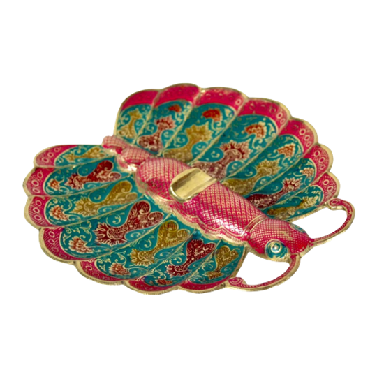 Enameld Brass Ashtray In The Shape Of A Butterfly - Ca. 1960 - As New 1