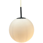 Vintage Glazen Bollamp / Hanglamp, Glashütte Limburg, Duitsland 1960's thumbnail 1