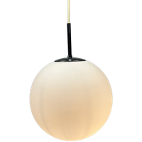 Vintage Glazen Bollamp / Hanglamp, Glashütte Limburg, Duitsland 1960's