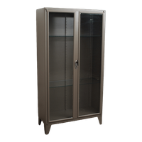 Vintage Apothekerskast | Beige Grijs Overgespoten