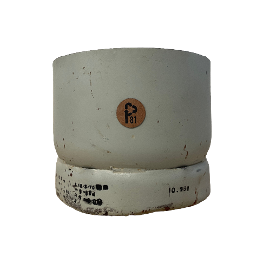 Industriele Bloempot Groot Off-white Onderkant 1