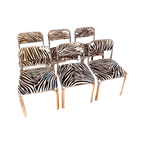 Set Van 6 Seventies Zebra Stoelen thumbnail 1